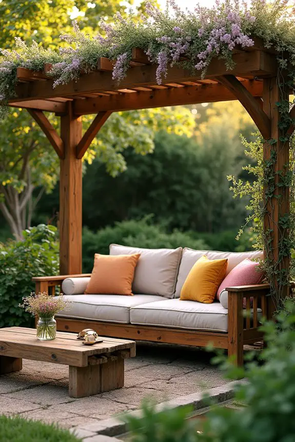 sustainable rustic pergola materials