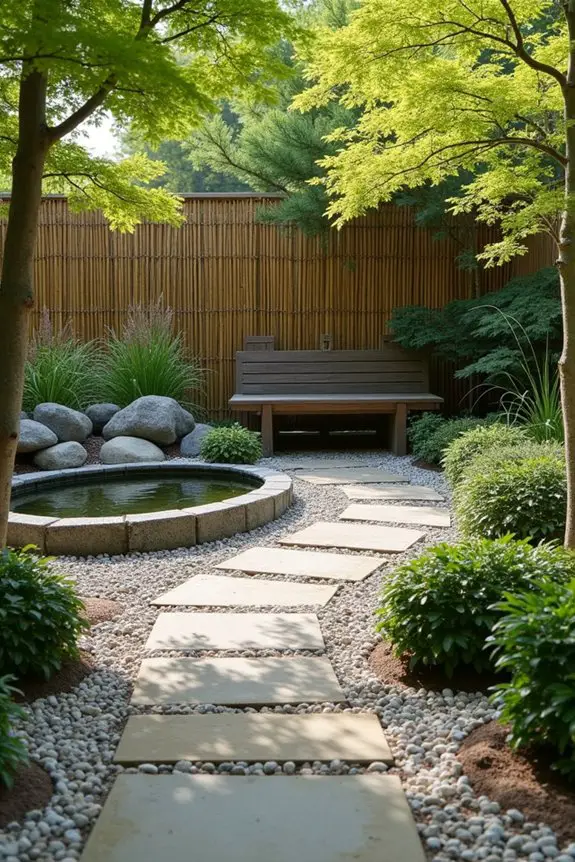 sustainable serene garden materials