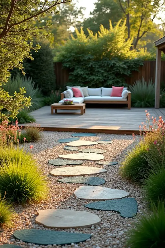 texture variety enhances garden decks