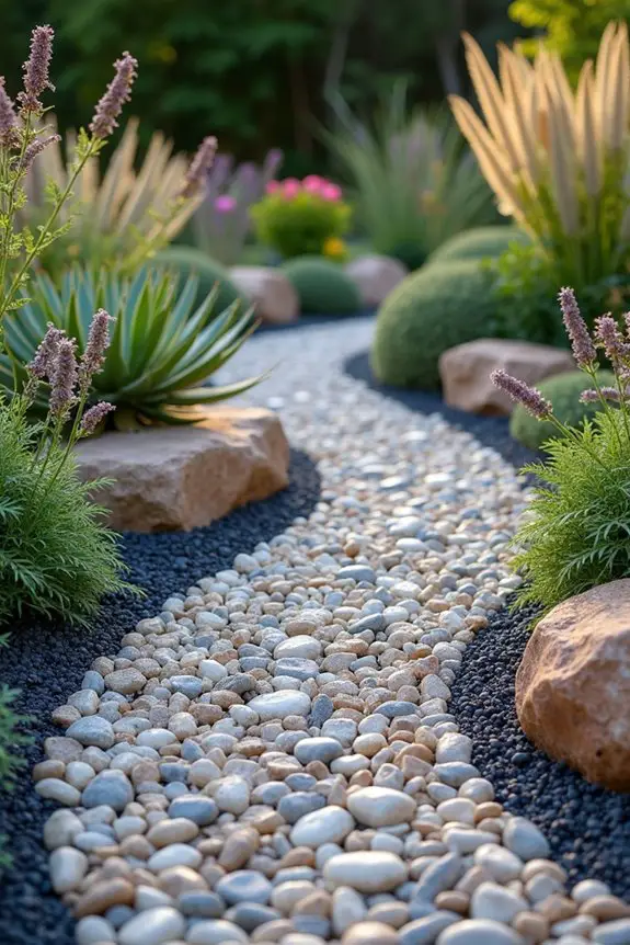 textured gravel garden design