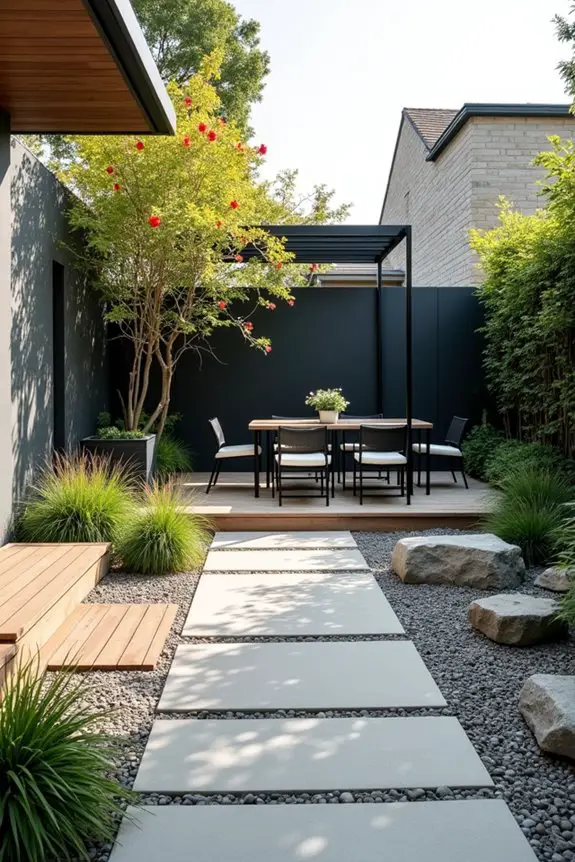textured hardscape enhances gardens