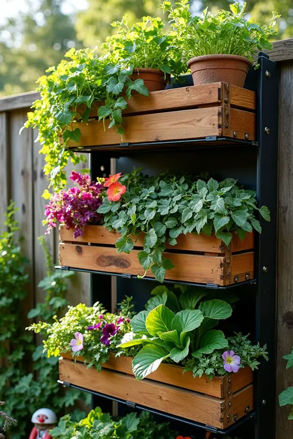 tiered vertical garden design