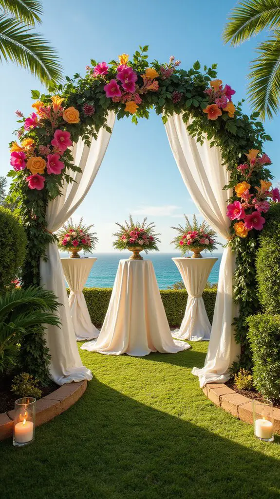 tropical floral garden wedding