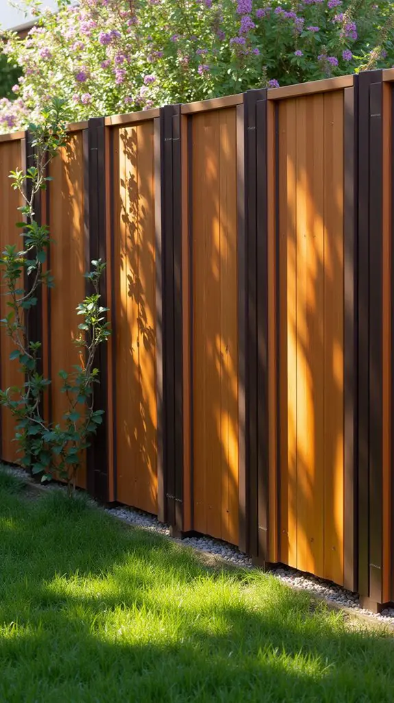 two tone slat fence elegance