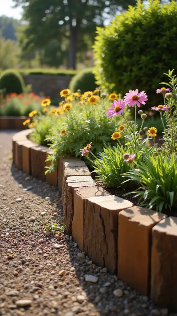 unique garden wood edging