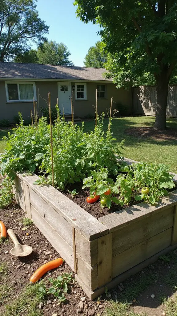 upcycled scrap wood garden