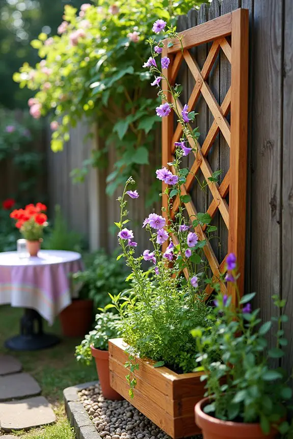 vertical planter trellis ideas