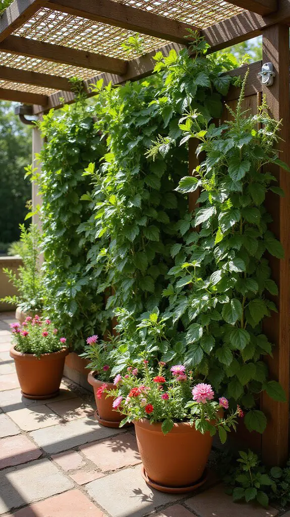 vertical space for herbs