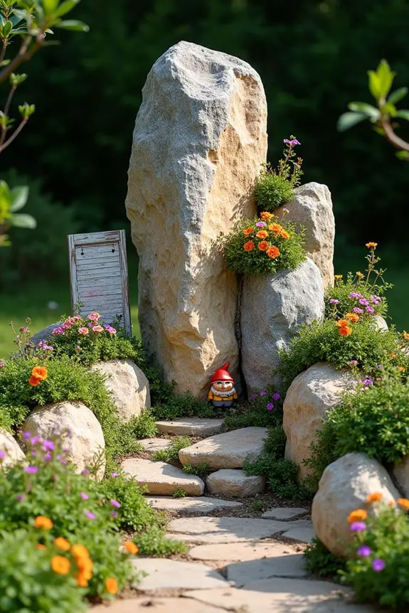 vertical stone garden artistry