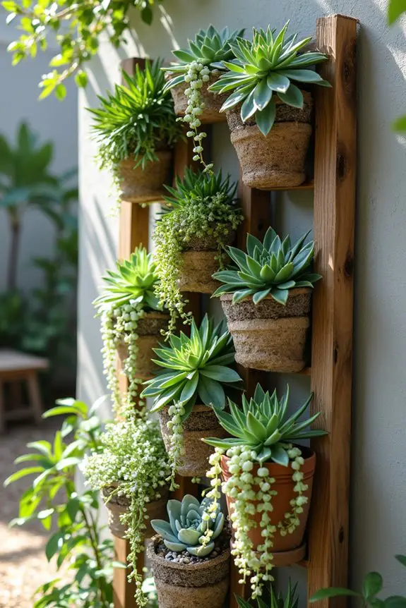 vertical succulent garden techniques