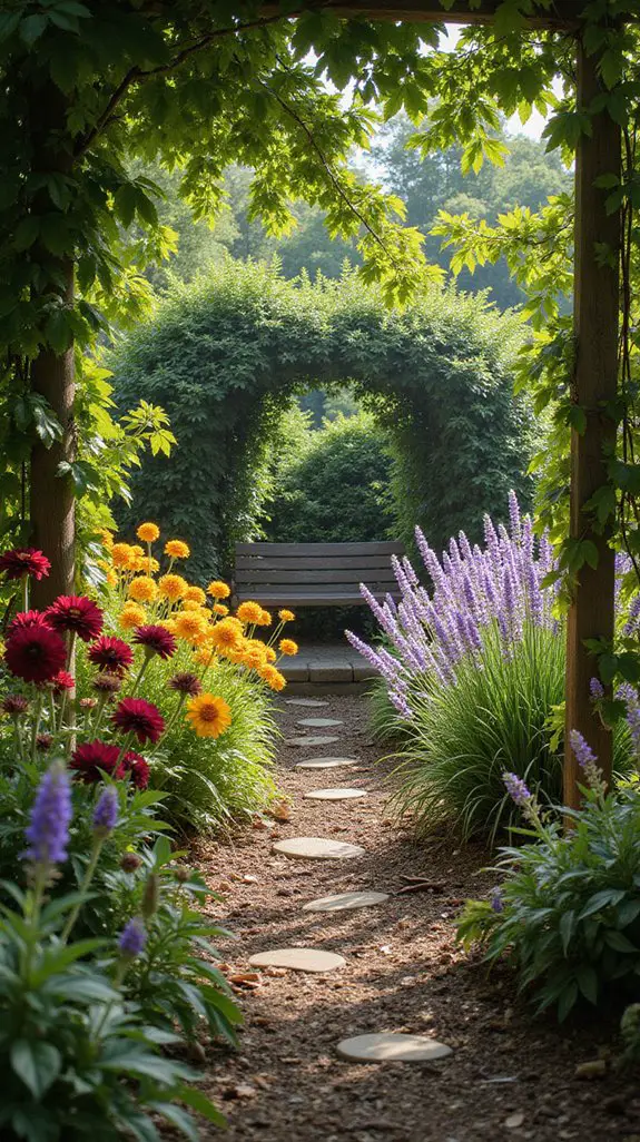 vibrant butterfly friendly flower beds