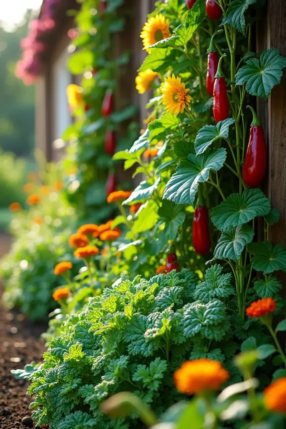 vibrant diverse garden synergy