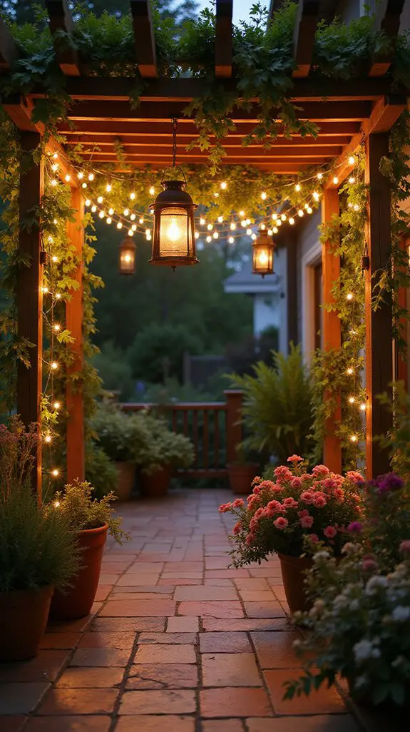 welcoming outdoor lighting ambiance