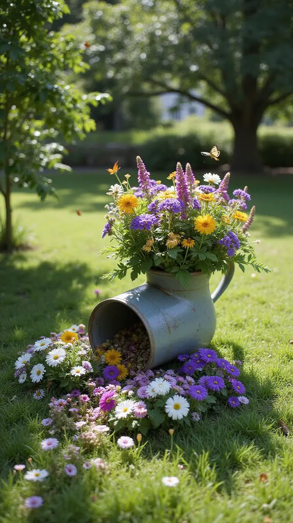 whimsical vintage jug garden