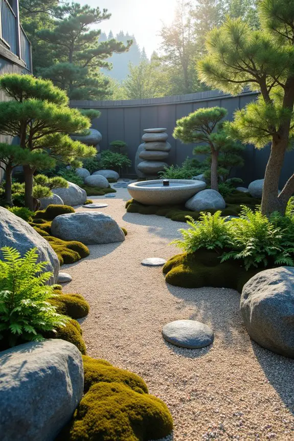 zen garden rockery layout