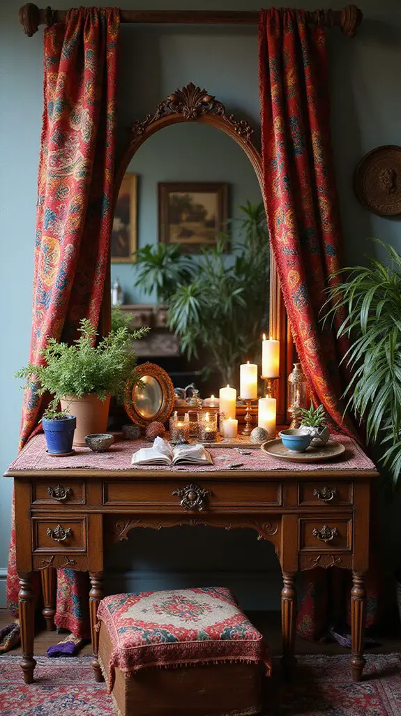 bohemian colorful textile decor