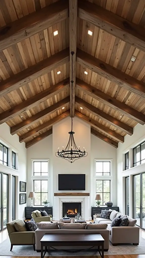 ceiling beam accent styles