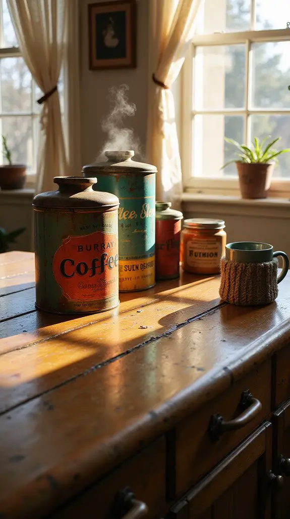 charming vintage coffee storage