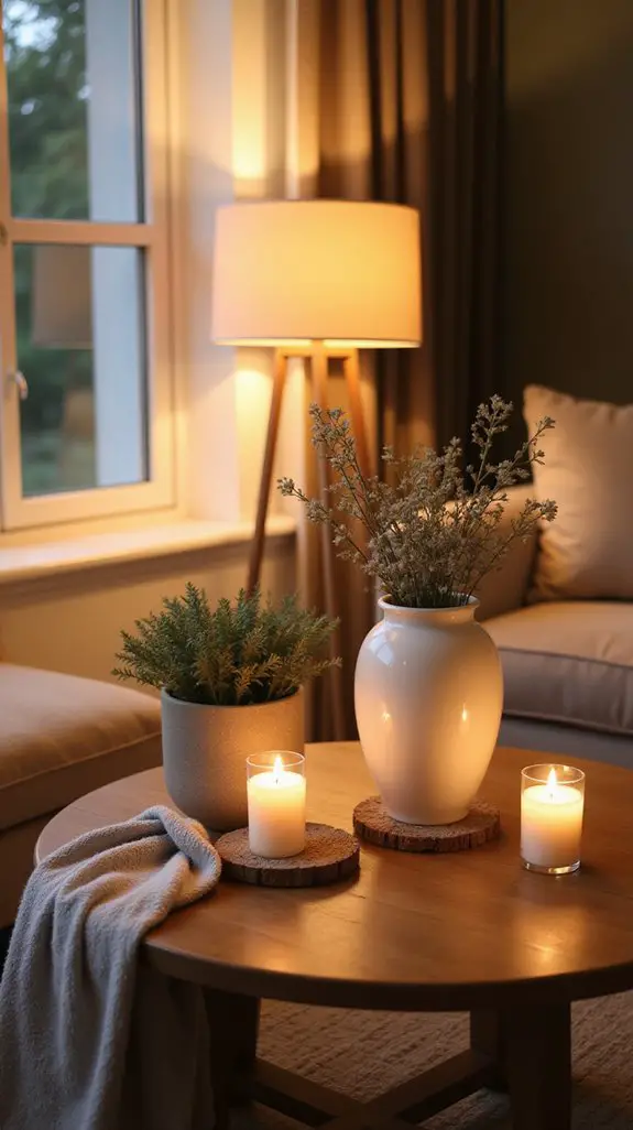 cozy ambient table decor