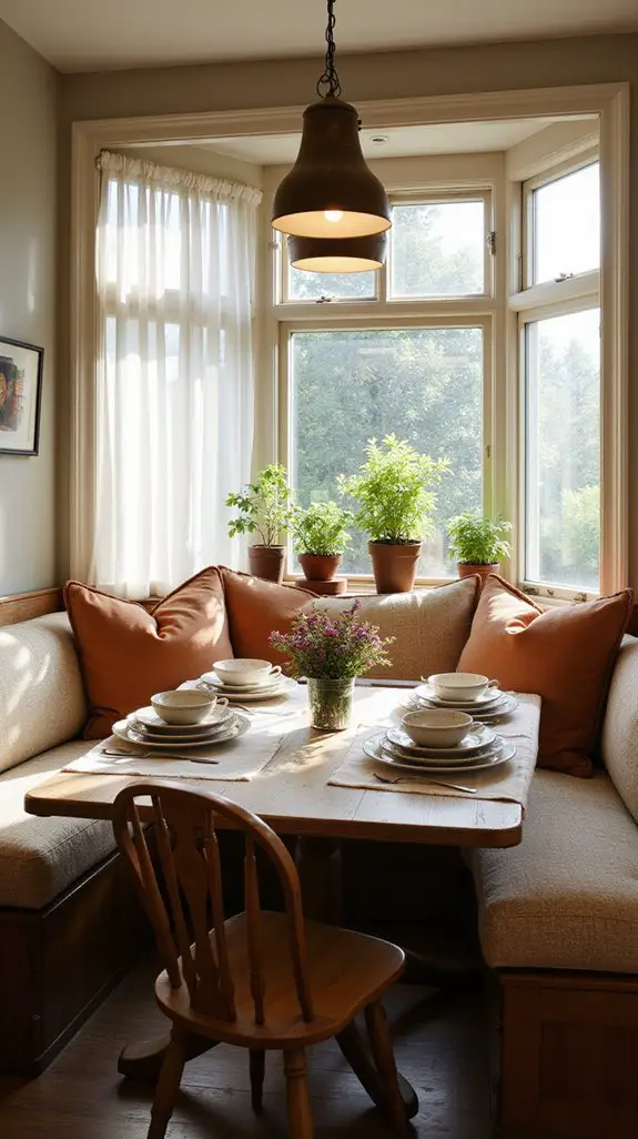 cozy breakfast nook transformation