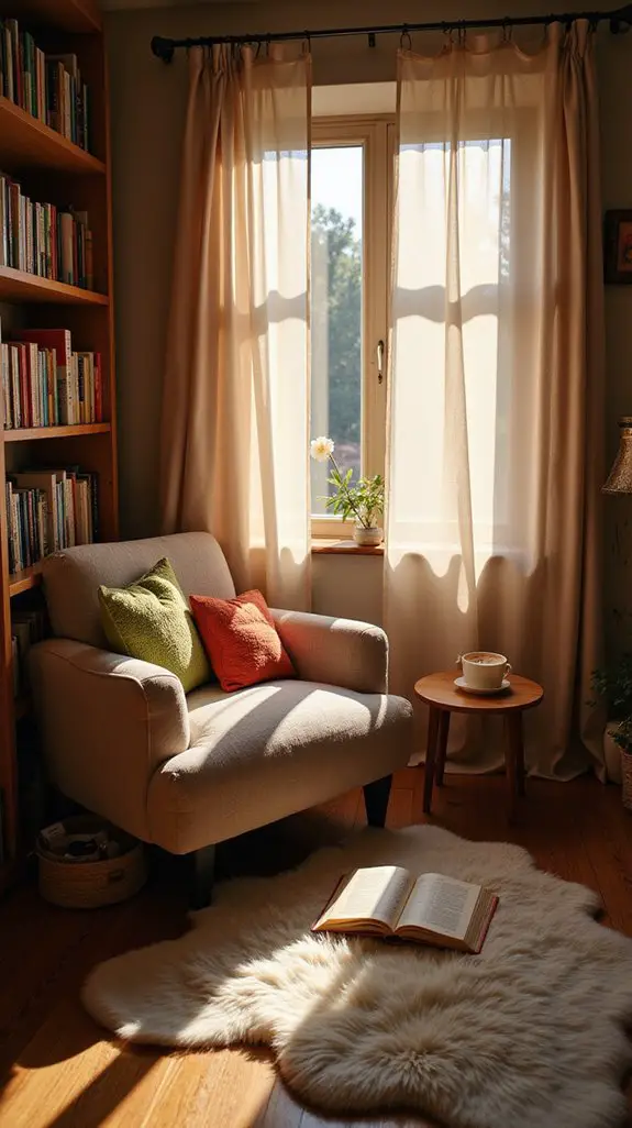 cozy reading nook creation