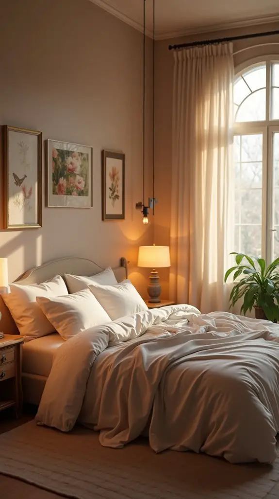 create serene bedroom ambiance