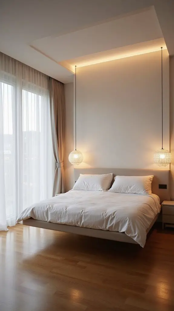 floating bed design ideas