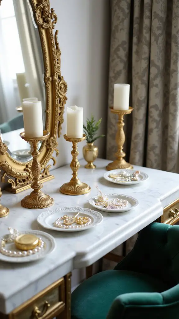 glamorous gold and marble