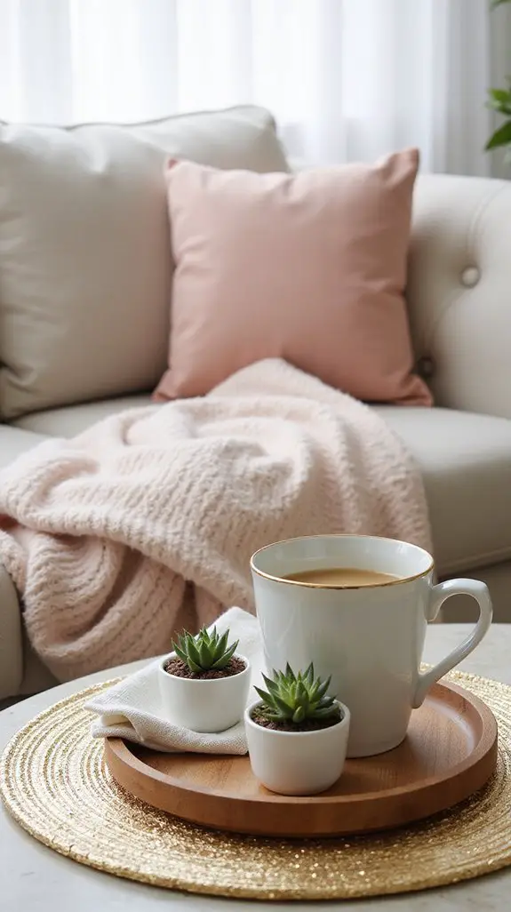 layered fabric coffee table