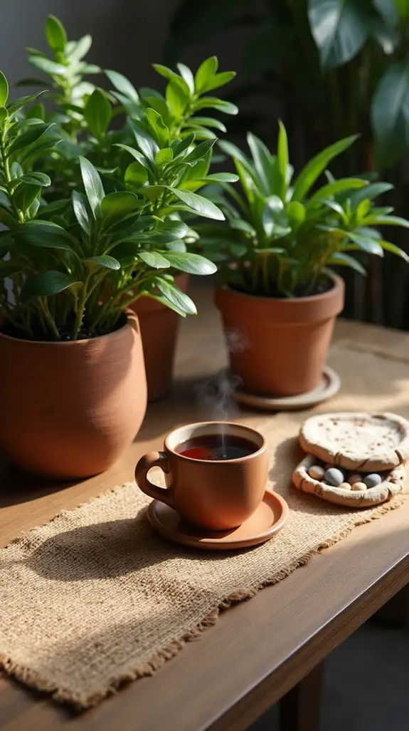 lush plants enhance decor