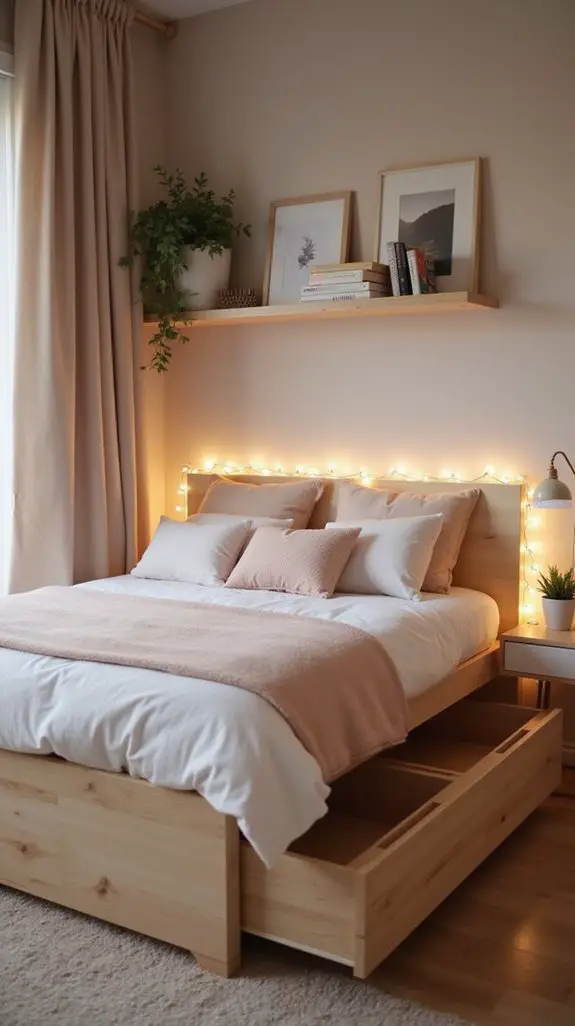 maximize bedroom storage space