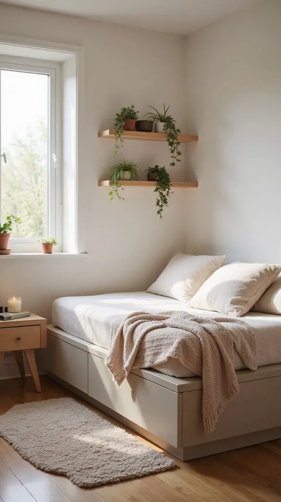 minimalist bedroom storage solutions