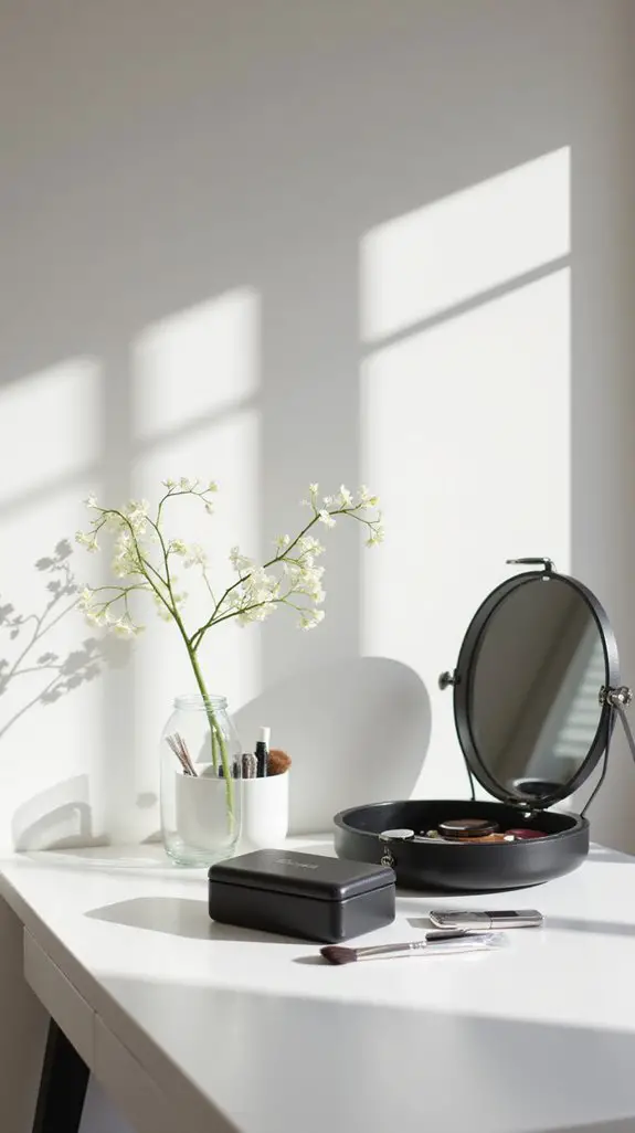 minimalist chic dressing space