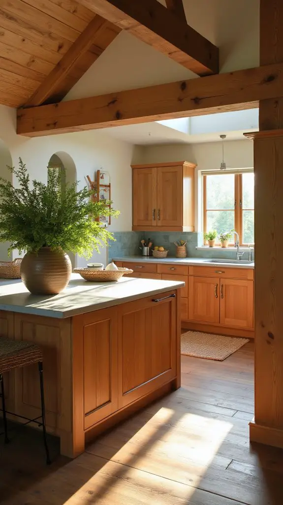 natural wood kitchen elements