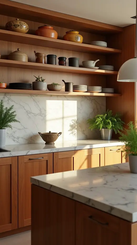 open shelving creates personality