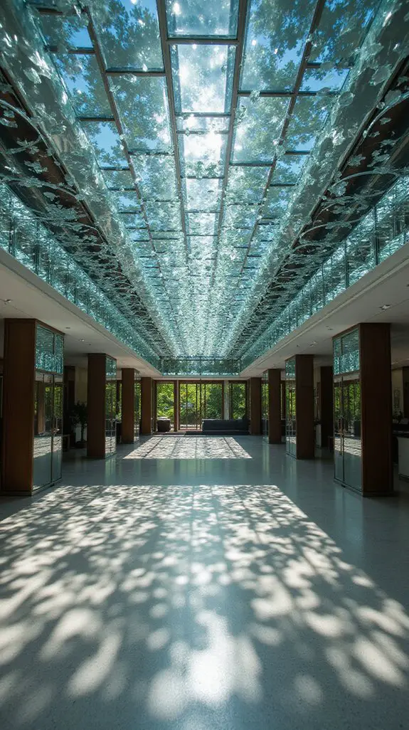 reflective spacious ceiling design