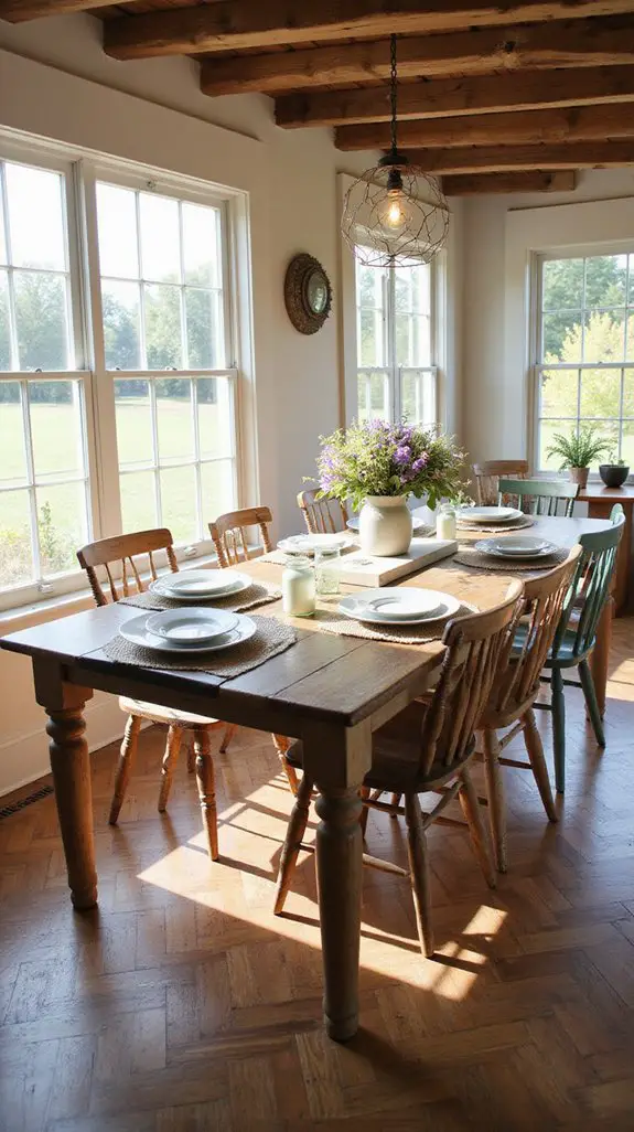 rustic farmhouse dining atmosphere