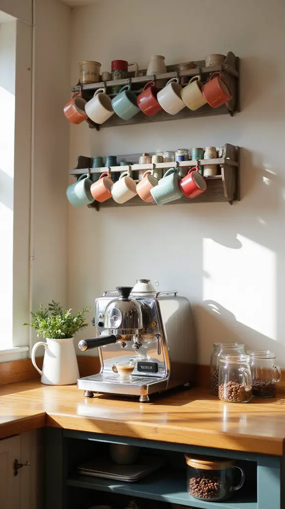 sleek organized coffee display