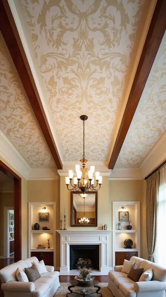 stenciled ceiling designs elevate ambiance