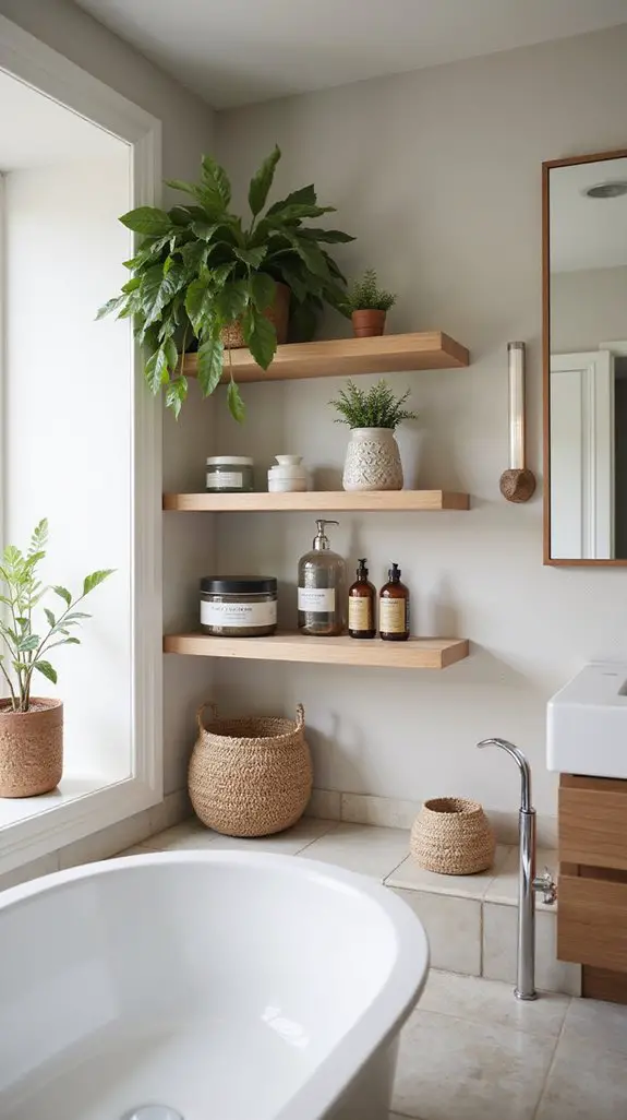 stylish functional open shelving