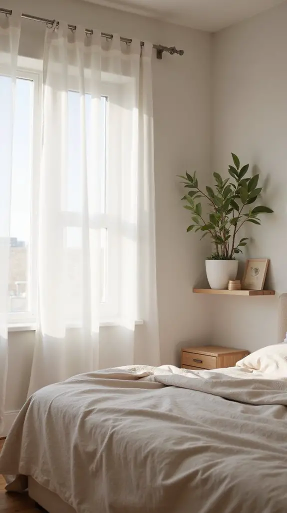 uncluttered windows enhance ambiance