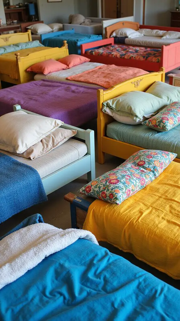 vibrant colorful bed frames