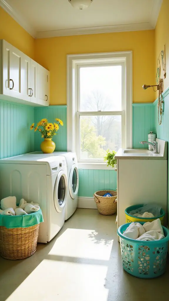 vibrant laundry room aesthetics