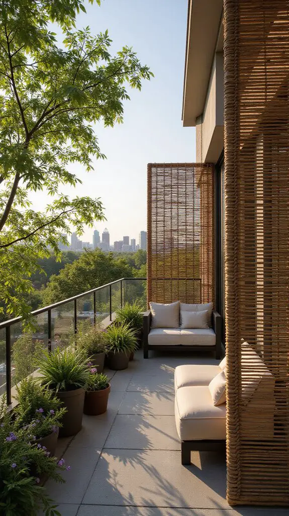 bamboo screens enhance privacy