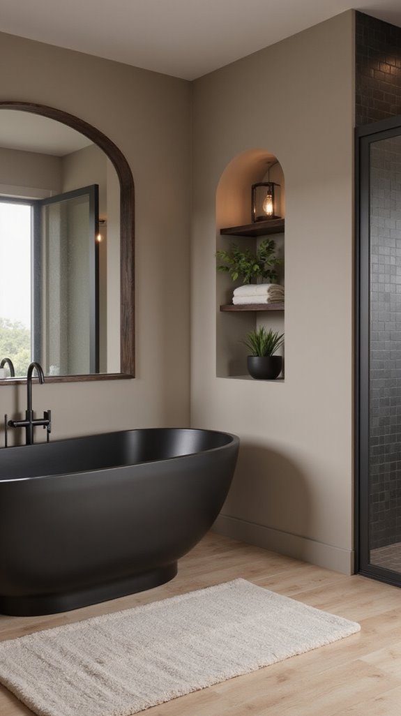 beige and dark elegance