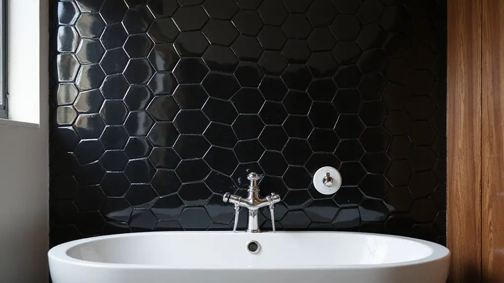black hexagon tile transformation