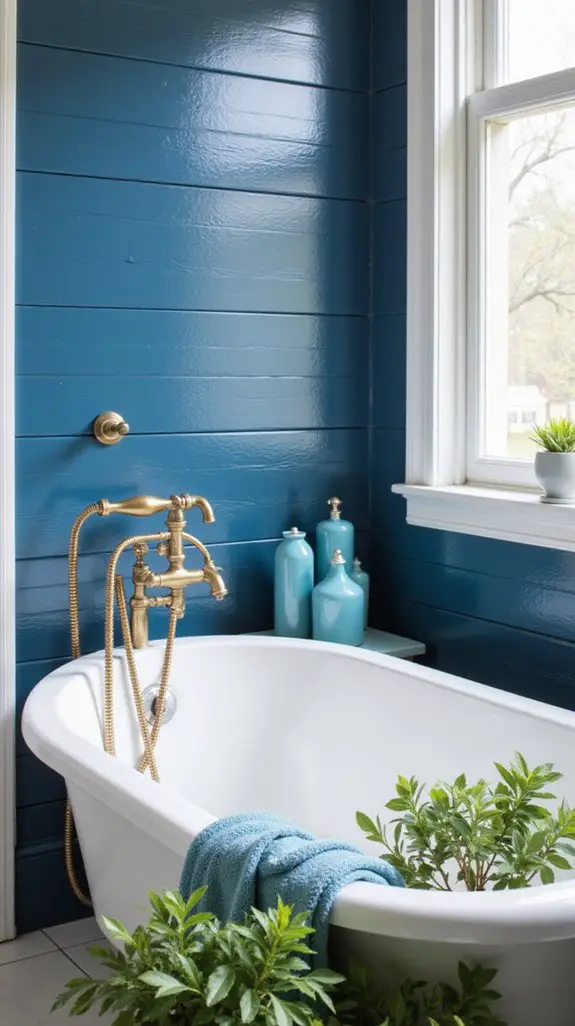 blue shiplap bathroom transformation