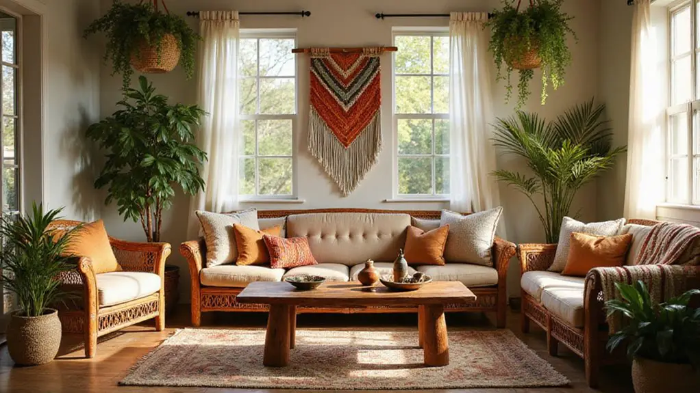 bohemian inspired living room decor