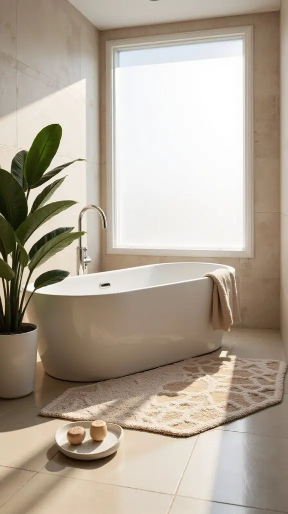 bold beige bathroom accessories