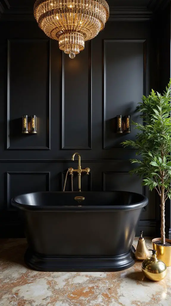 bold black and gold decor